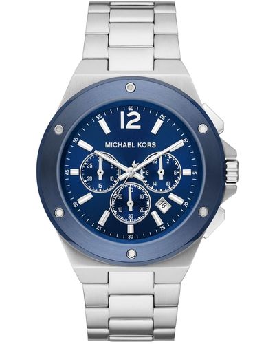 Michael Kors Watches Lennox Quartz Watch With Stainless Steel Strap - Blue