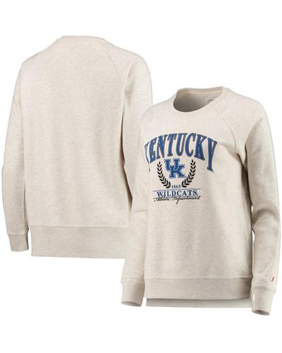 League Collegiate Wear Kentucky Wildcats Academy Raglan Pullover Sweatshirt - White