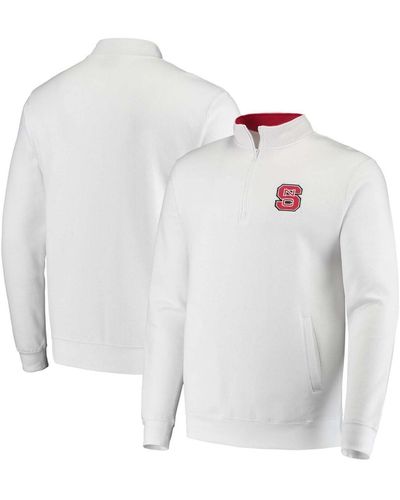Colosseum Athletics Nc State Wolfpack Tortugas Logo Quarter-zip Jacket - White