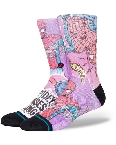 Stance And Spider-man Freshtek Crew Socks - Purple