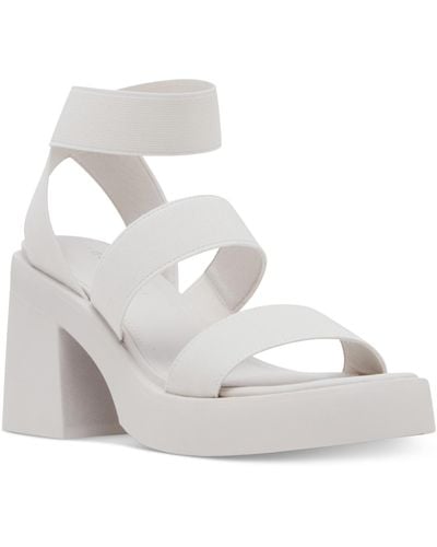 Madden Girl Londen Block-heel Platform Sandals - White