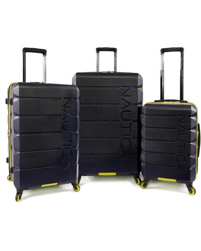 Nautica Lightview 3pc Hardside luggage Set - Black