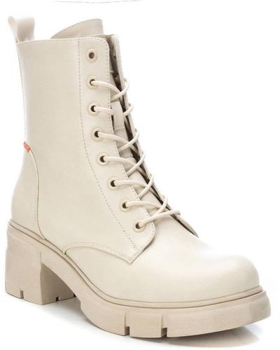 Xti Combat Boots By - Natural