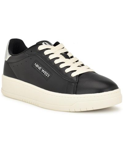 Nine West Dunnit Lace-up Round Toe Casual Sneakers - Blue