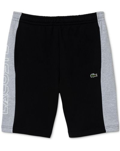 Lacoste Classic Fit Adjustable Cotton Shorts - Black