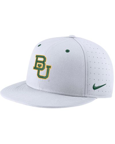 Nike Baylor Bears Aero True Baseball Performance Fitted Hat - Gray