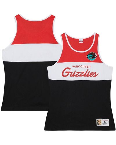 Mitchell & Ness Vancouver Grizzlies Special Script Tank Top - Red