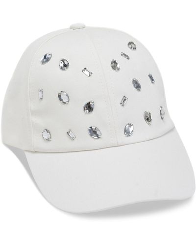 INC International Concepts Embellished Baseball Cap - White