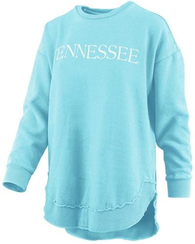 Pressbox Distressed Tennessee Volunteers Seaside Springtime Vintage-like Poncho Pullover Sweatshirt - Blue