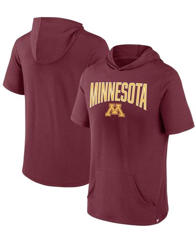 Fanatics Minnesota Golden Gophers Outline Lower Arch Hoodie T-shirt - Red