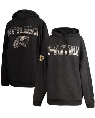 FISLL Men"s Florida A M Rattlers Puff Print Sliced Pullover Hoodie - Black