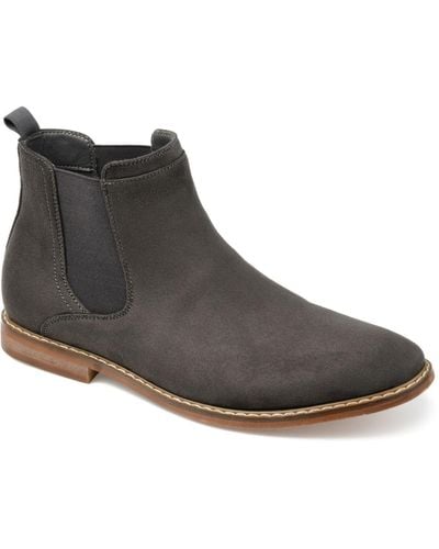 Vance Co. Marshall Wide Width Chelsea Boots - Gray