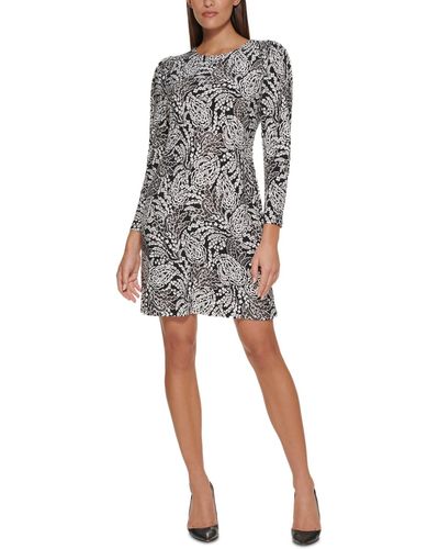 Tommy Hilfiger Printed Puff-sleeve A-line Dress - Multicolor