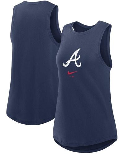 Nike Atlanta Braves Legacy Icon High Neck Fashion Tank Top - Blue