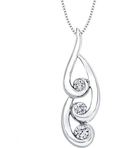 Sirena Energy Diamond Swirl Pendant Necklace (3/8 Ct. T.w. - White