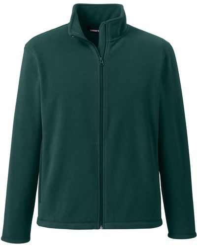 Lands' End School Uniform Full-zip Mid-weight Fleece Jacket - Green