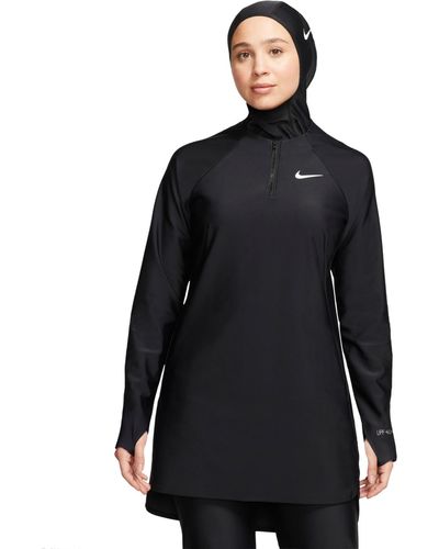 Nike Essential Long-sleeve Swim Tunic - Black
