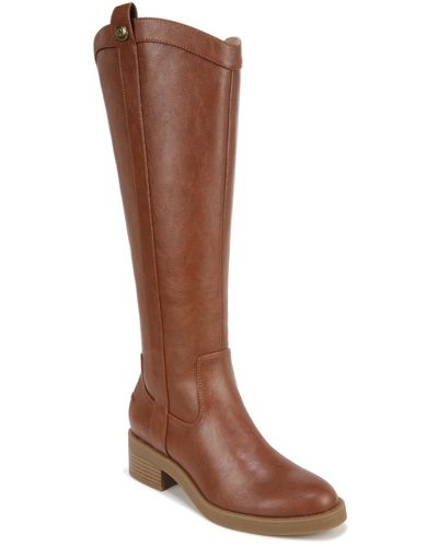 LifeStride Bridgett Faux Leather High Shaft Wide Calf Boots - Brown