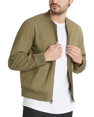 Kenneth Cole Lightweight Engineered Bomber Jacket - Green