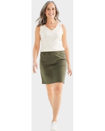 Style & Co. Pull-on Short Skirt - Green