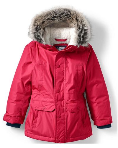 Lands' End Kids Expedition Waterproof Winter Down Parka - Red