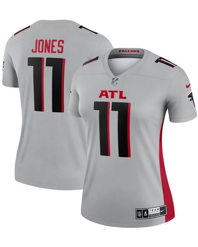 Nike Julio Jones Silver Atlanta Falcons Inverted Legend Jersey - Gray