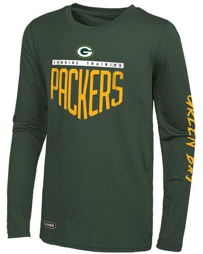 Outerstuff Bay Packers Impact Long Sleeve T-shirt - Green