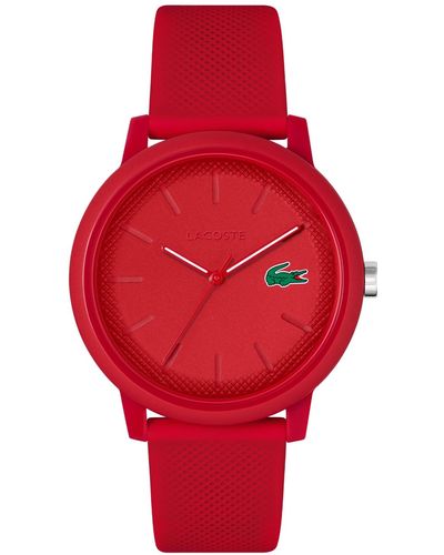 Lacoste L.12.12 Silicone Strap Watch 42mm - Red