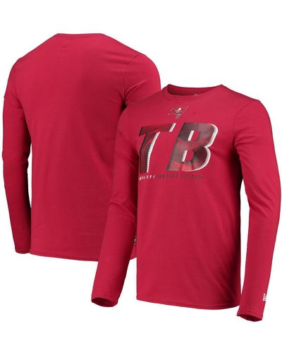 KTZ Tampa Bay Buccaneers Combine Authentic Static Abbreviation Long Sleeve T-shirt - Red