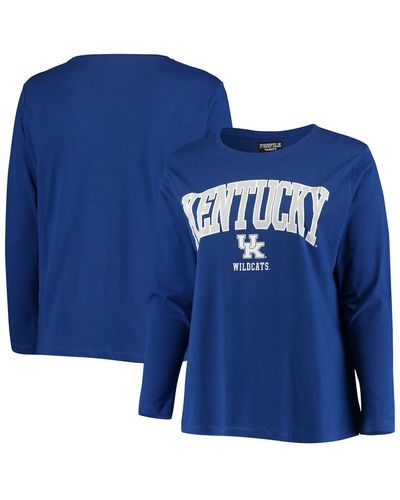 Profile Kentucky Wildcats Plus Size Logo Long Sleeve T-shirt - Blue