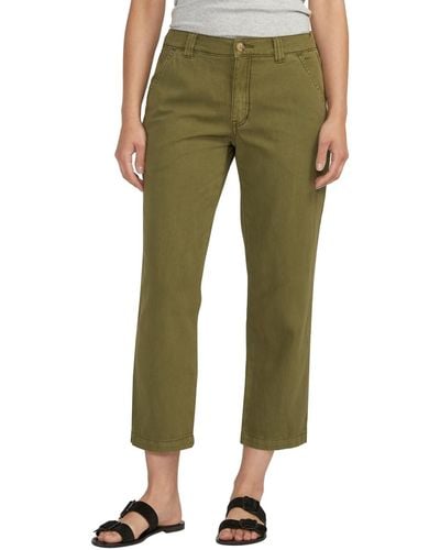 Jag Chino Tailored Cropped Pants - Green
