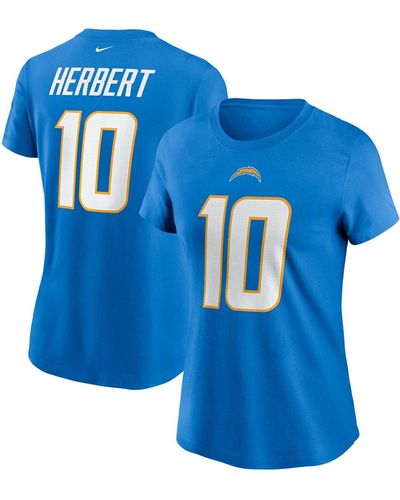 Nike Justin Herbert Los Angeles Chargers Name Number T-shirt - Blue