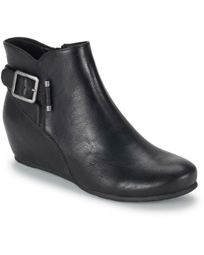 BareTraps Serena Zipper Wedge Booties - Black