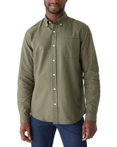 Frank And Oak Jasper Long Sleeve Button-down Oxford Shirt - Green