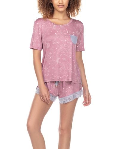 Honeydew Intimates Something Sweet Rayon Shortie Pajama Set - Pink