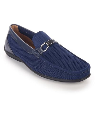 Aston Marc Knit Driving Shoe Loafers - Blue