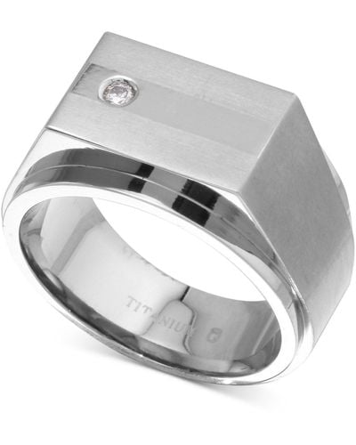 Macy's Diamond Accent Ring - Metallic