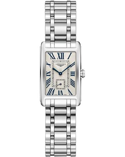 Longines Swiss Dolcevita Stainless Steel Bracelet Watch 21x32mm - White