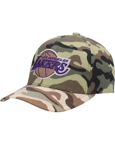 Mitchell & Ness Los Angeles Lakers Woodland Desert Snapback Hat - Multicolor
