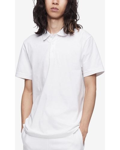 Calvin Klein Short Sleeve Collar Polo - White