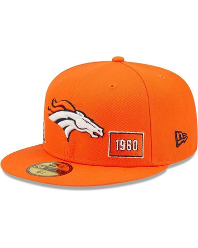 KTZ Denver Broncos Identity 59fifty Fitted Hat - Orange