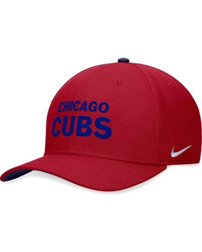 Nike Chicago Cubs Classic99 Swoosh Performance Flex Hat - Red