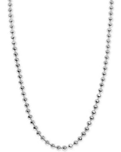 Alex Woo Beaded Ball Mini Chain Necklaces In Sterling Silver - Metallic