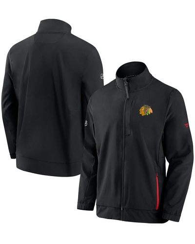 Fanatics Chicago Hawks Authentic Pro Rink Coaches Full-zip Jacket - Black