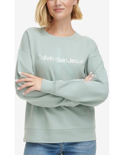 Calvin Klein West Village Foiled Logo-print Sweatshirt - Gray