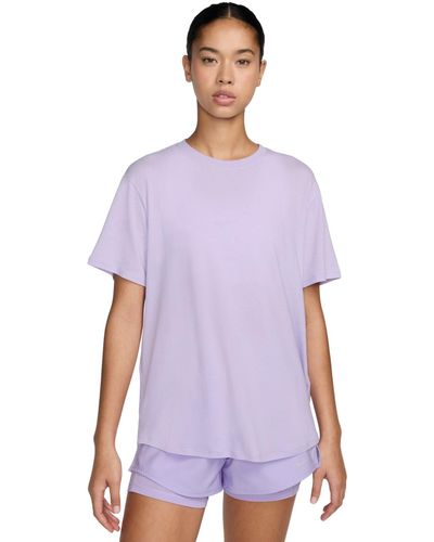 Nike One Relaxed Dri-fit Short-sleeve Top - Purple