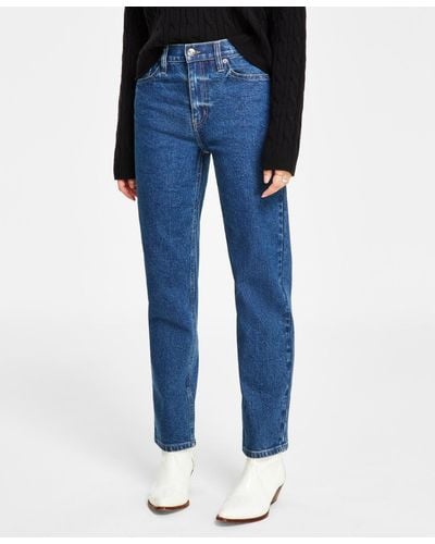 Calvin Klein High-rise Straight-leg Jeans - Blue