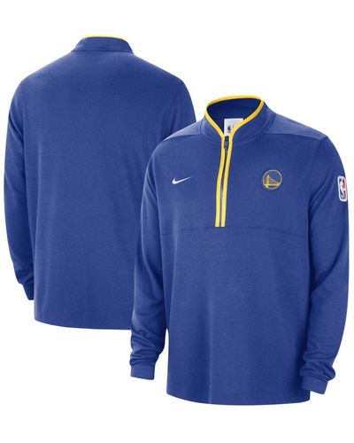 Nike Golden State Warriors Authentic Performance Half-zip Jacket - Blue
