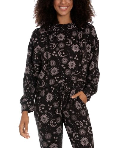 MIDNIGHT BAKERY Whistler Moon And Stars Hacci Hoodie - Black