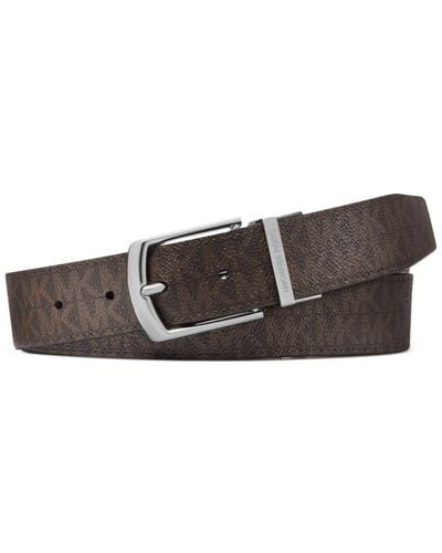 Michael Kors Leather Signature Belt - Brown
